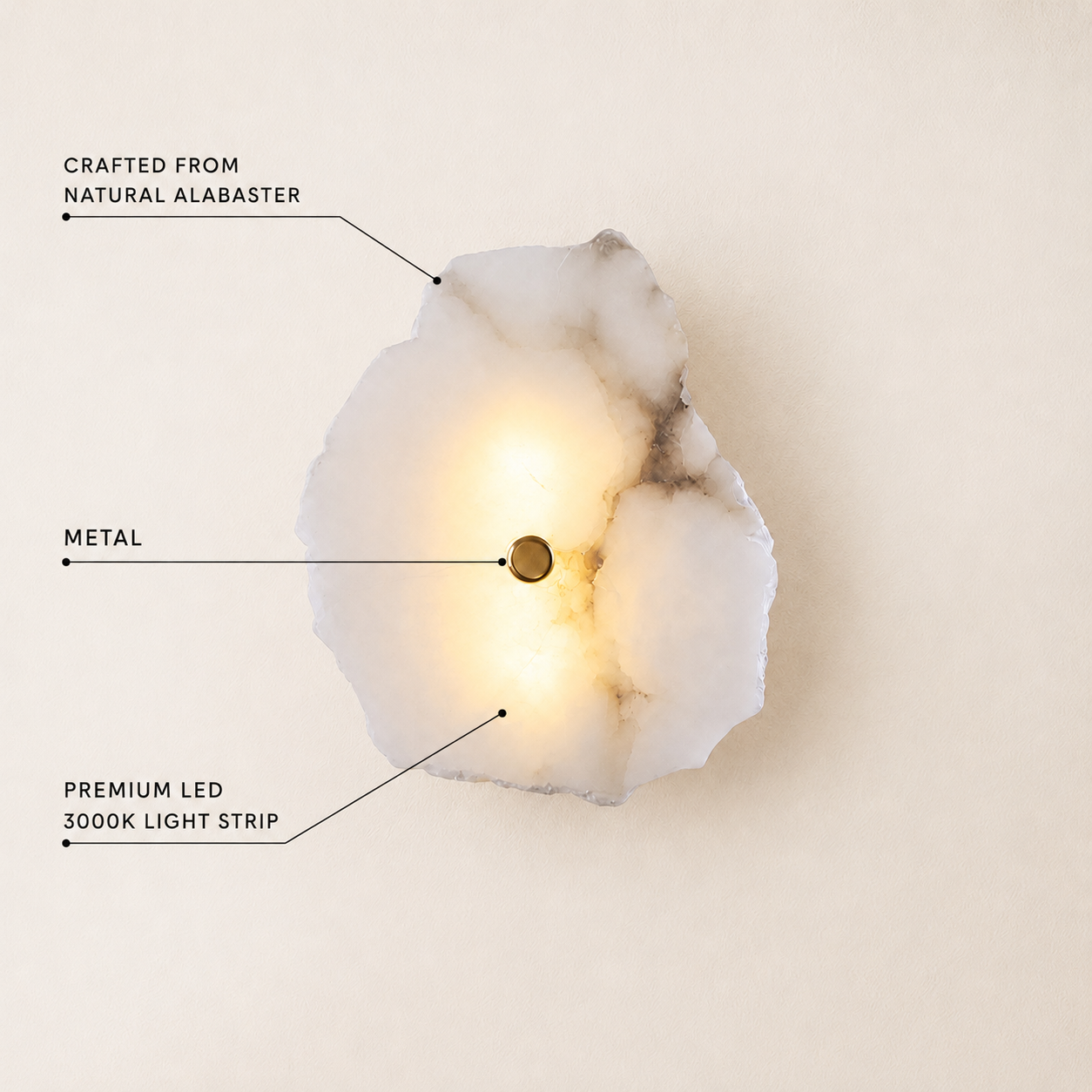 Arscelia Alabaster Linear Wall Sconce