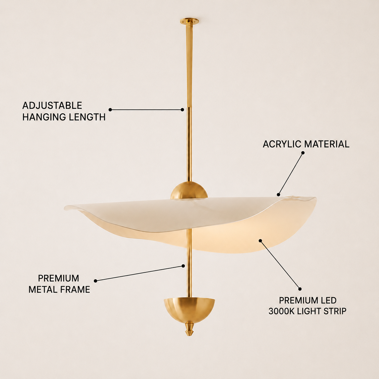 Elysia Acrylic Pendant Light