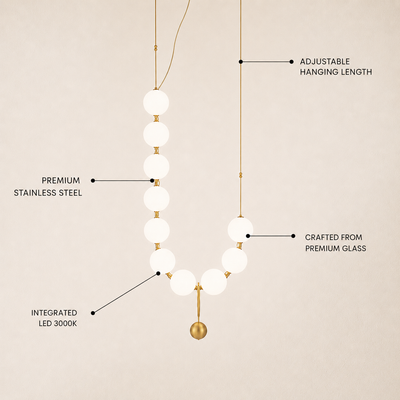 Celestine Necklace Glass Pendant