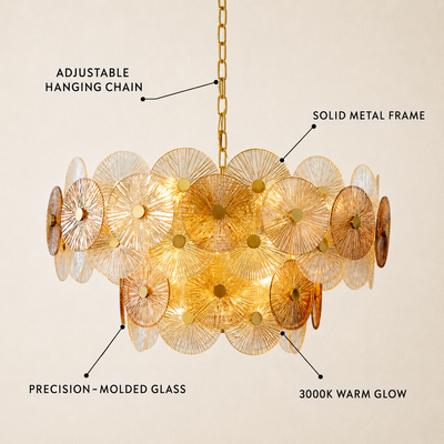 Axiora Glass Round Chandelier