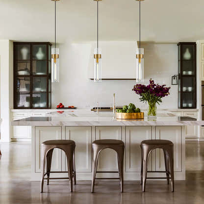 Cylora Glass Tube Pendant 4"H