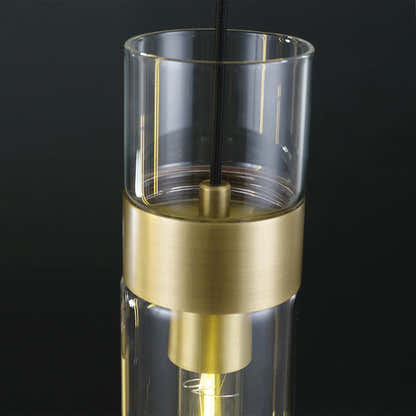 Cylora Glass Tube Pendant 4"H