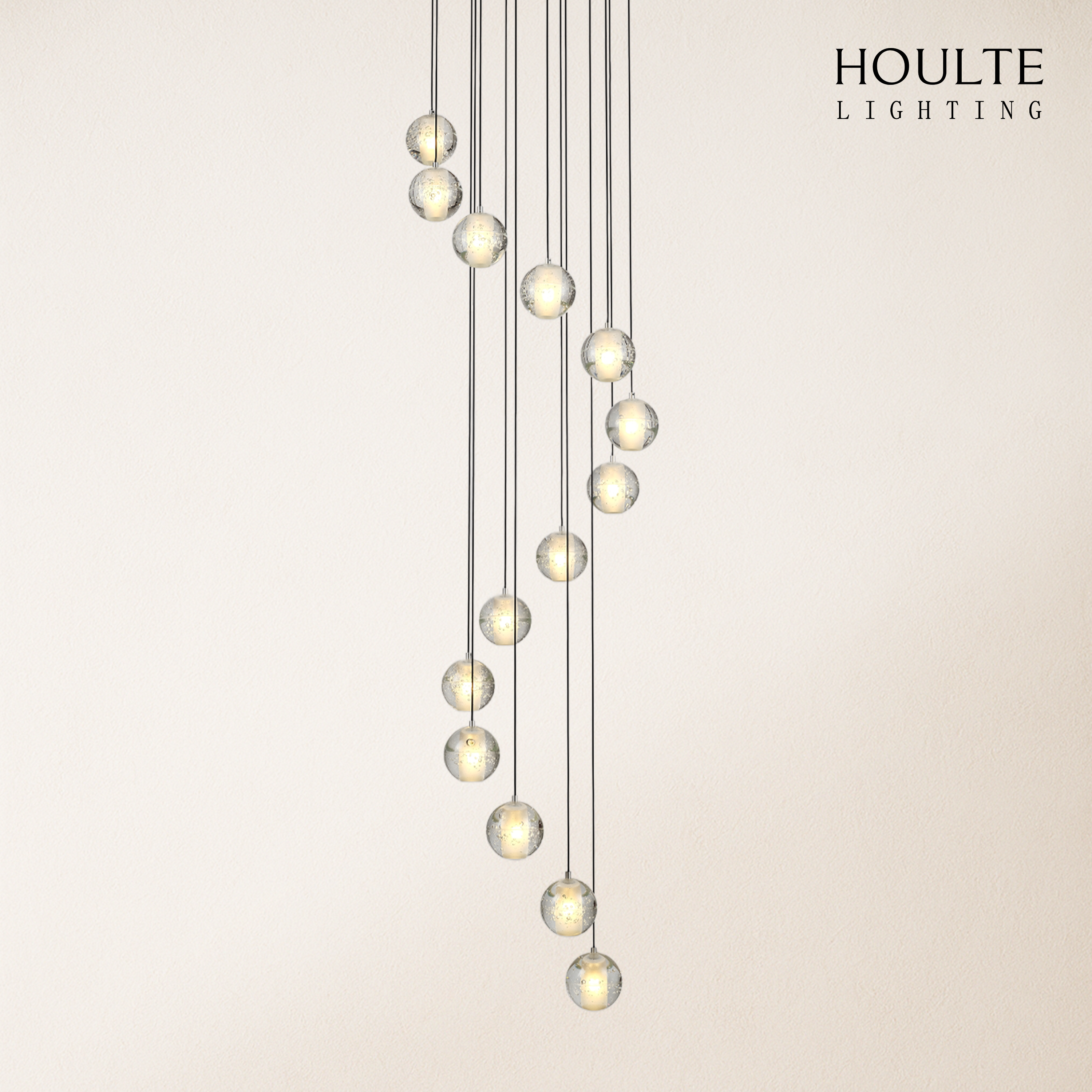 Pearl Ball Ceiling Round Chandelier 20"D