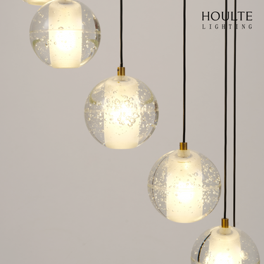 Pearl Ball Ceiling Round Chandelier 26"D