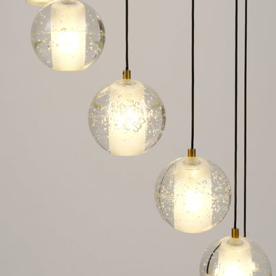 Pearl Ball Ceiling Round Chandelier 20"D