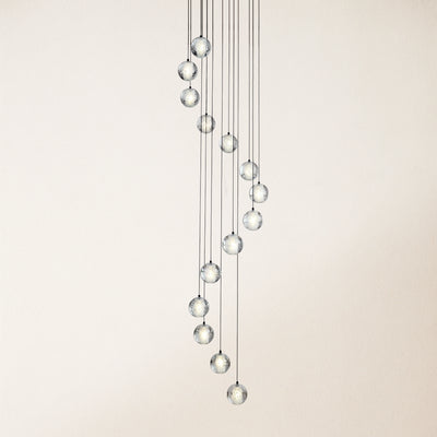 Pearl Ball Ceiling Round Chandelier 20"D