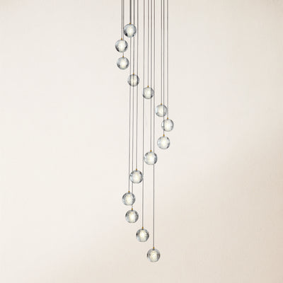 Pearl Ball Ceiling Round Chandelier 20"D