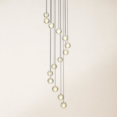 Pearl Ball Ceiling Round Chandelier 20"D