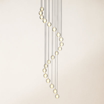Pearl Ball Ceiling Round Chandelier 65cm D