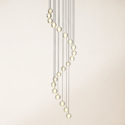 Pearl Ball Ceiling Round Chandelier 65cm D