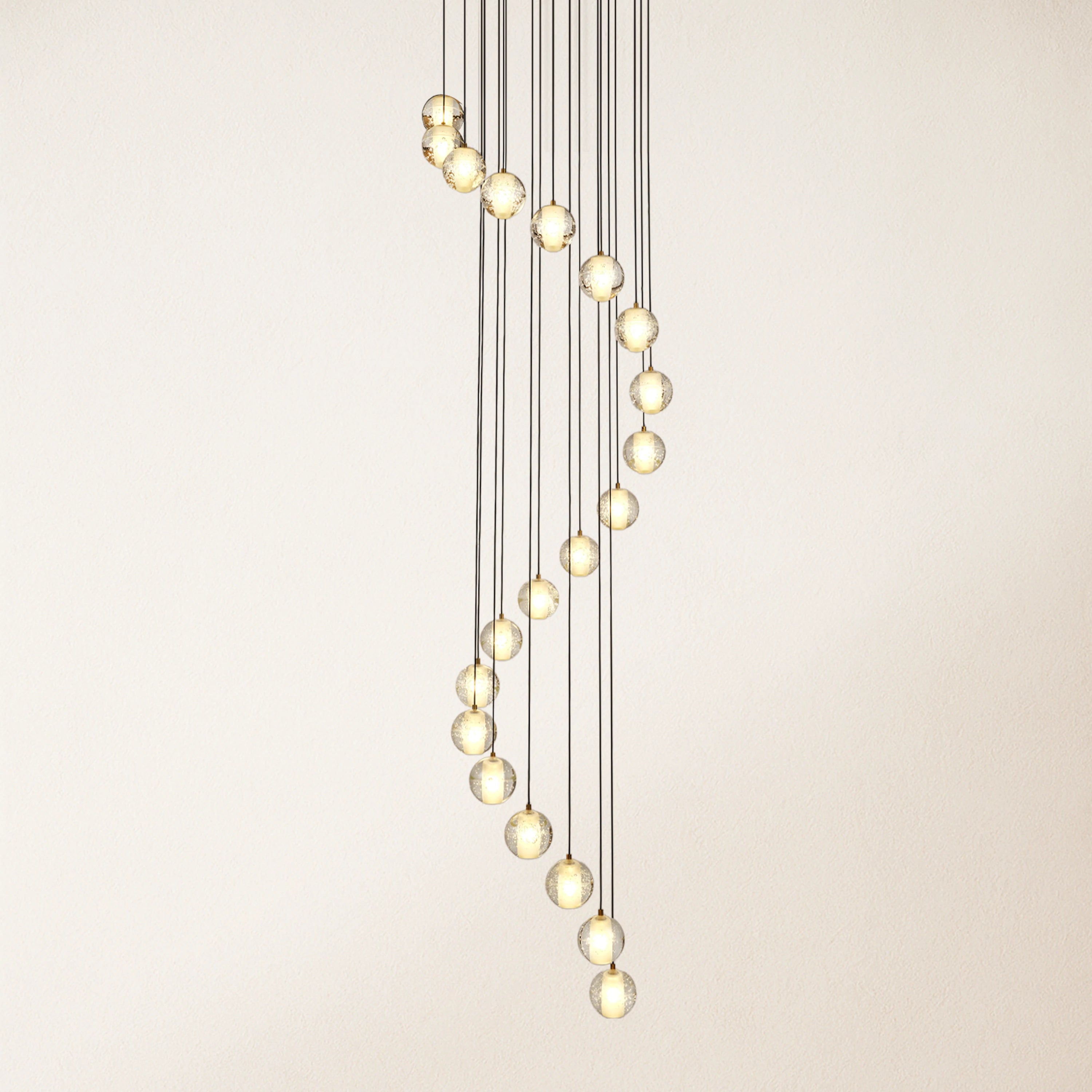 Pearl Ball Ceiling Round Chandelier 65cm D