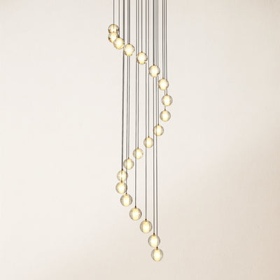 Pearl Ball Ceiling Round Chandelier 26"D#FinishGold