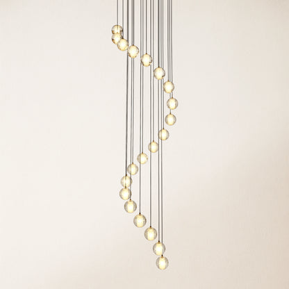 Pearl Ball Ceiling Round Chandelier 65cm D