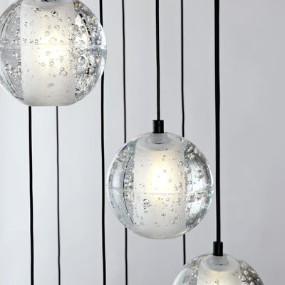 Pearl Ball Ceiling Round Chandelier 20"D
