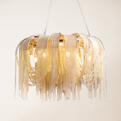 Teresa  Cadena Chain Tassel Modern Chandelier 80cm D
