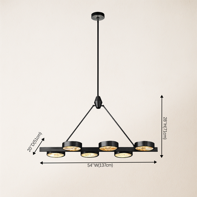 Armlo Rectangle Crystal Chandelier 137cm W
