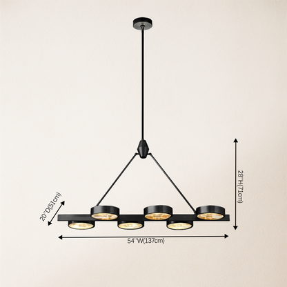 Armlo Rectangle Crystal Chandelier 137cm W