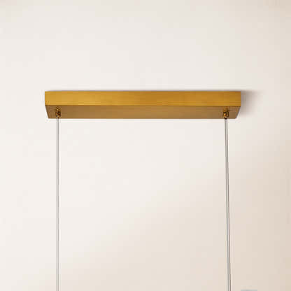 Nocturne Alabaster Rectangular Chandelier 48"