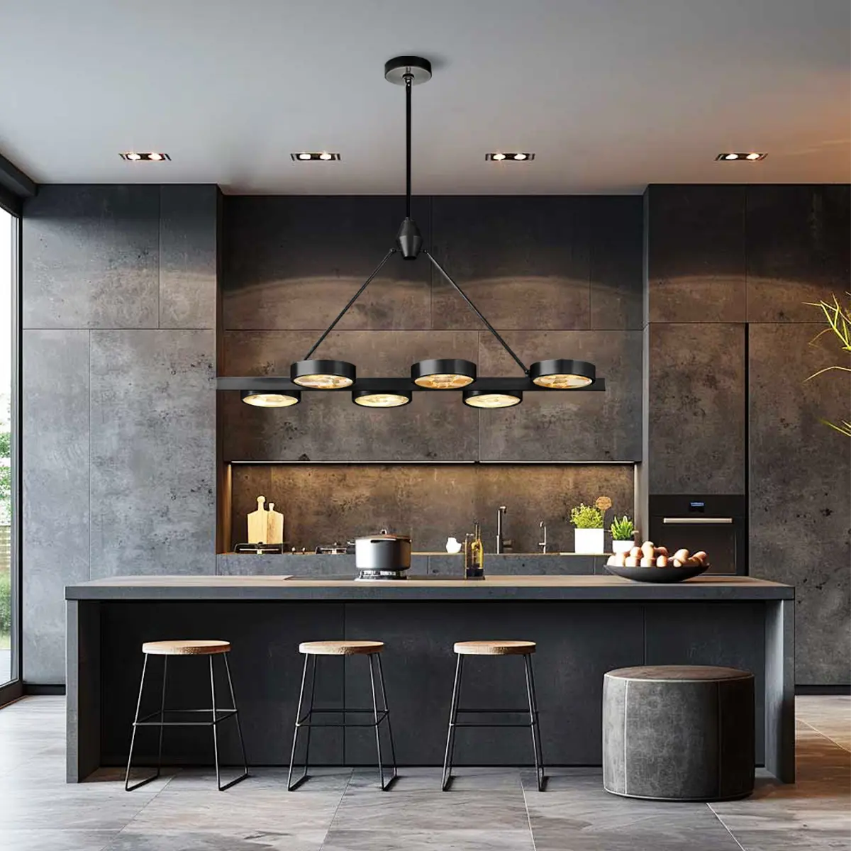 Armlo Rectangle Crystal Chandelier 137cm W