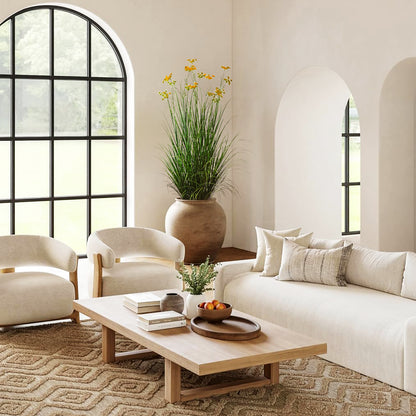 Artificial 18-Head Carrot Flower with Curved Onion Grass Bonsai  170cm H