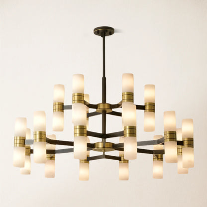 Moral Alabaster Round chandelier 94cm D
