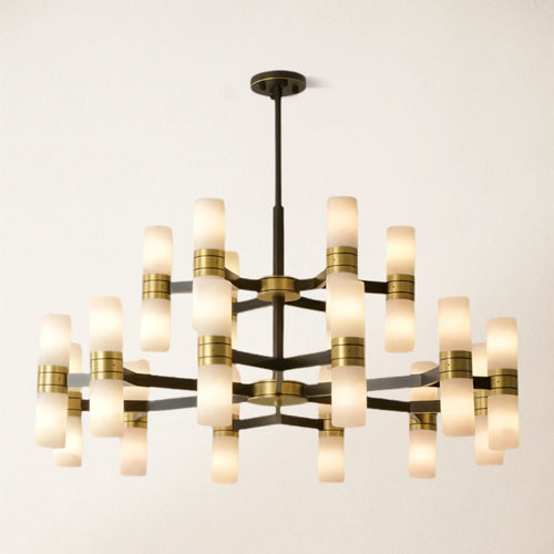 Moral Alabaster Round chandelier 94cm D