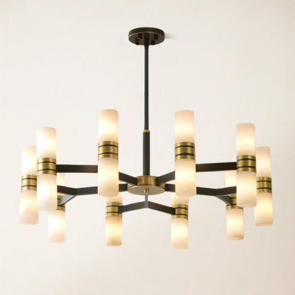 Moral Alabaster Round chandelier 84cm D