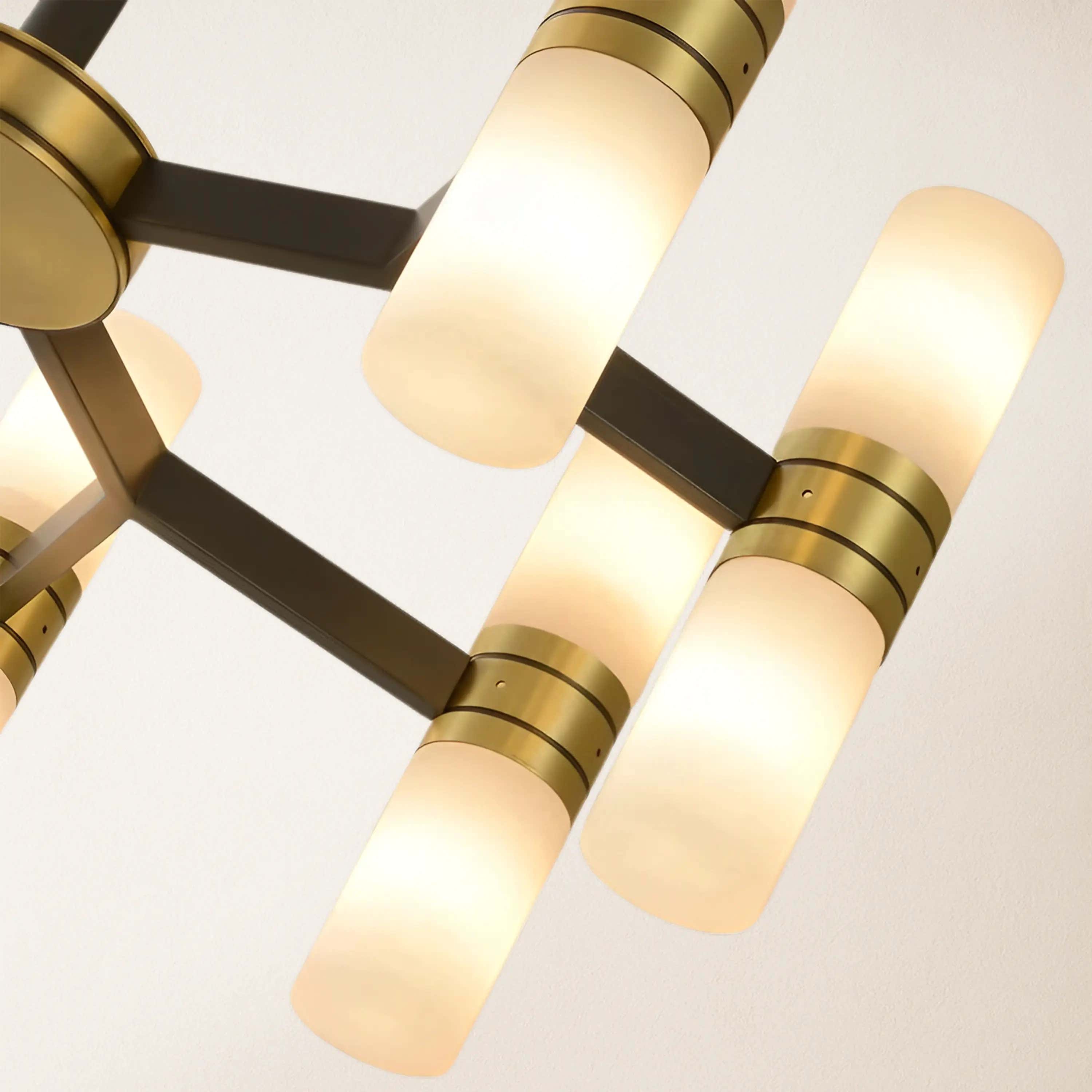 Moral Alabaster Round chandelier 33"D#Finish_Gold