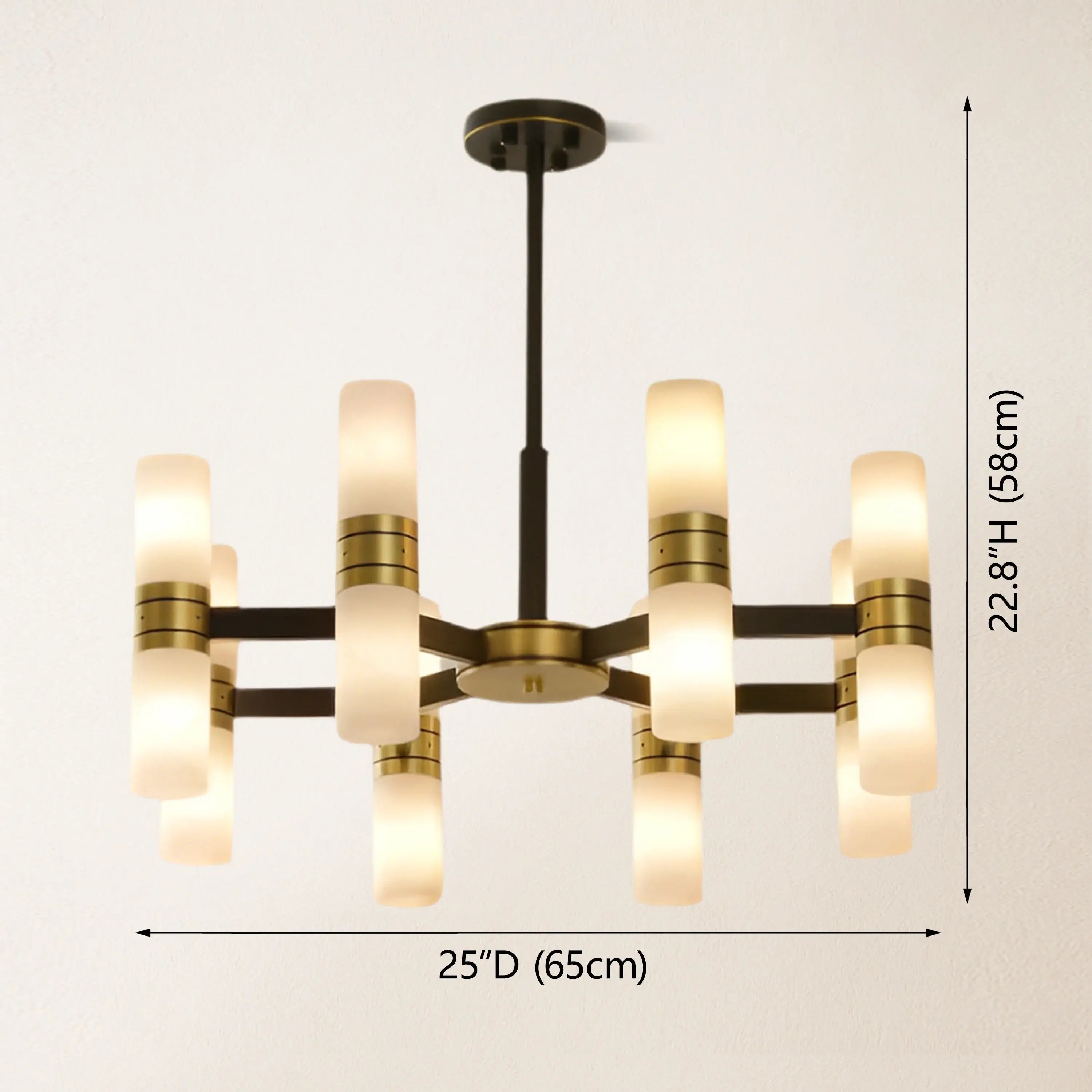 Moral Alabaster Round chandelier 63.5cm D
