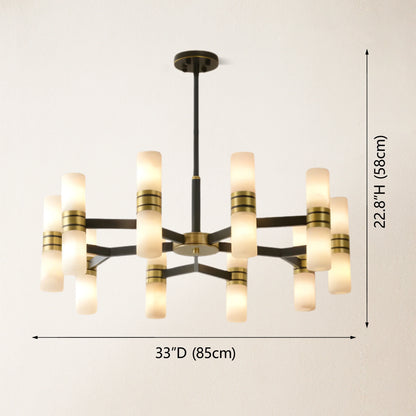 Moral Alabaster Round chandelier 84cm D