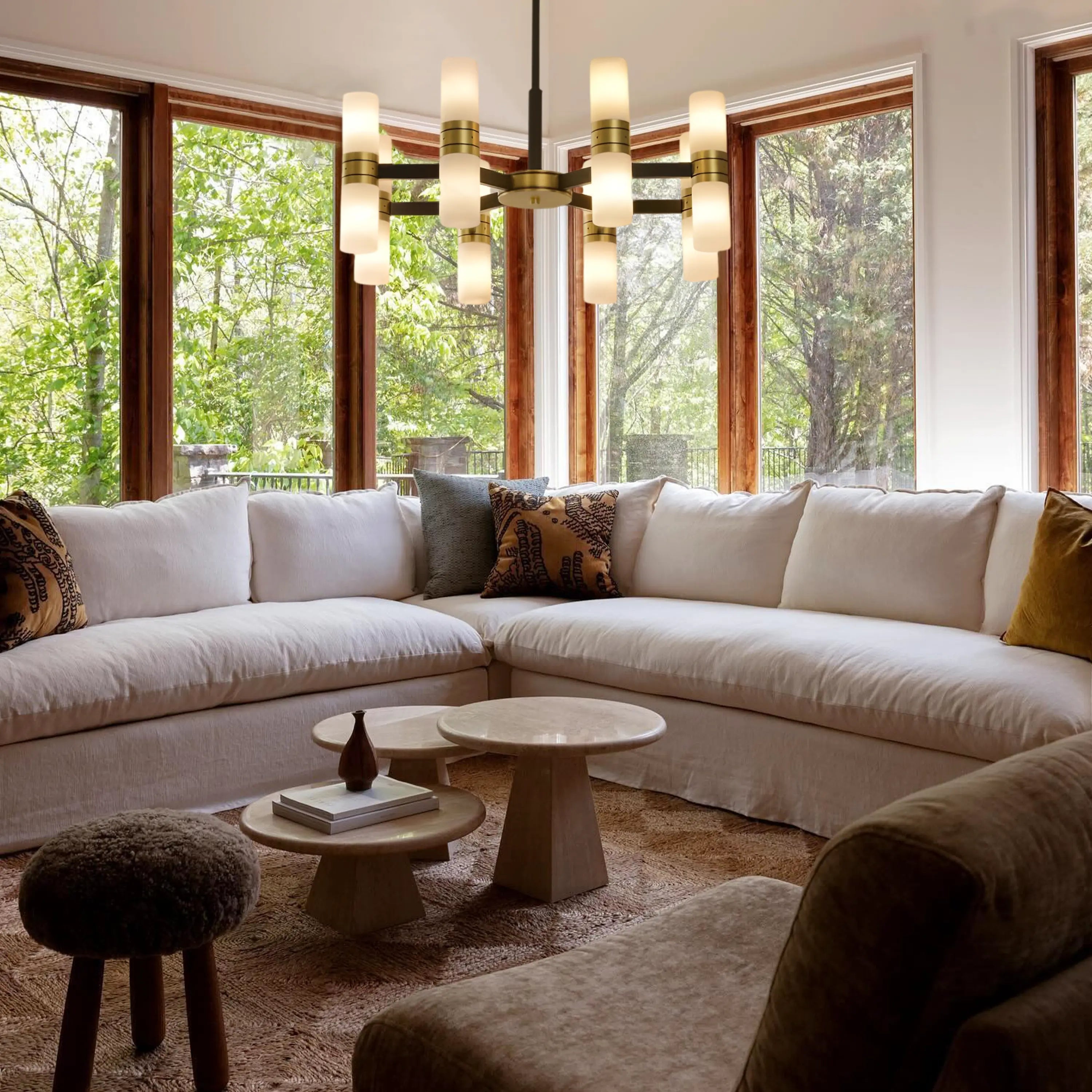 Moral Alabaster Round chandelier 63.5cm D
