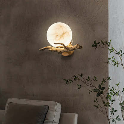 ArborLith Alabaster Round Wall Sconce