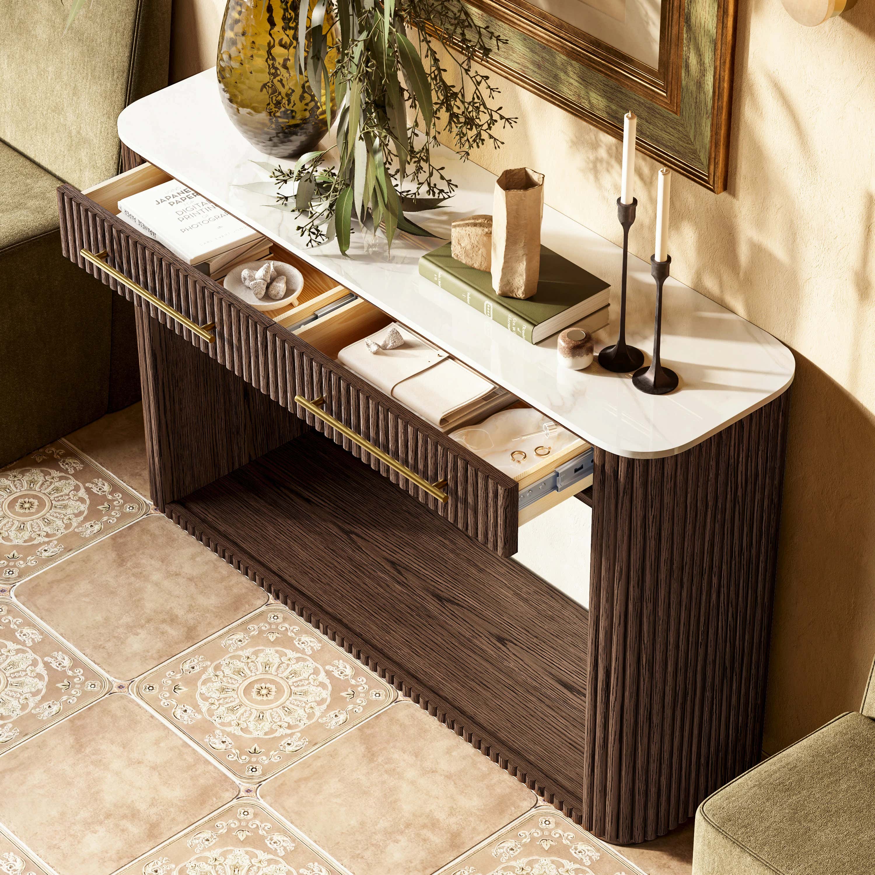 Riley Sintered Stone Console Table 47"W