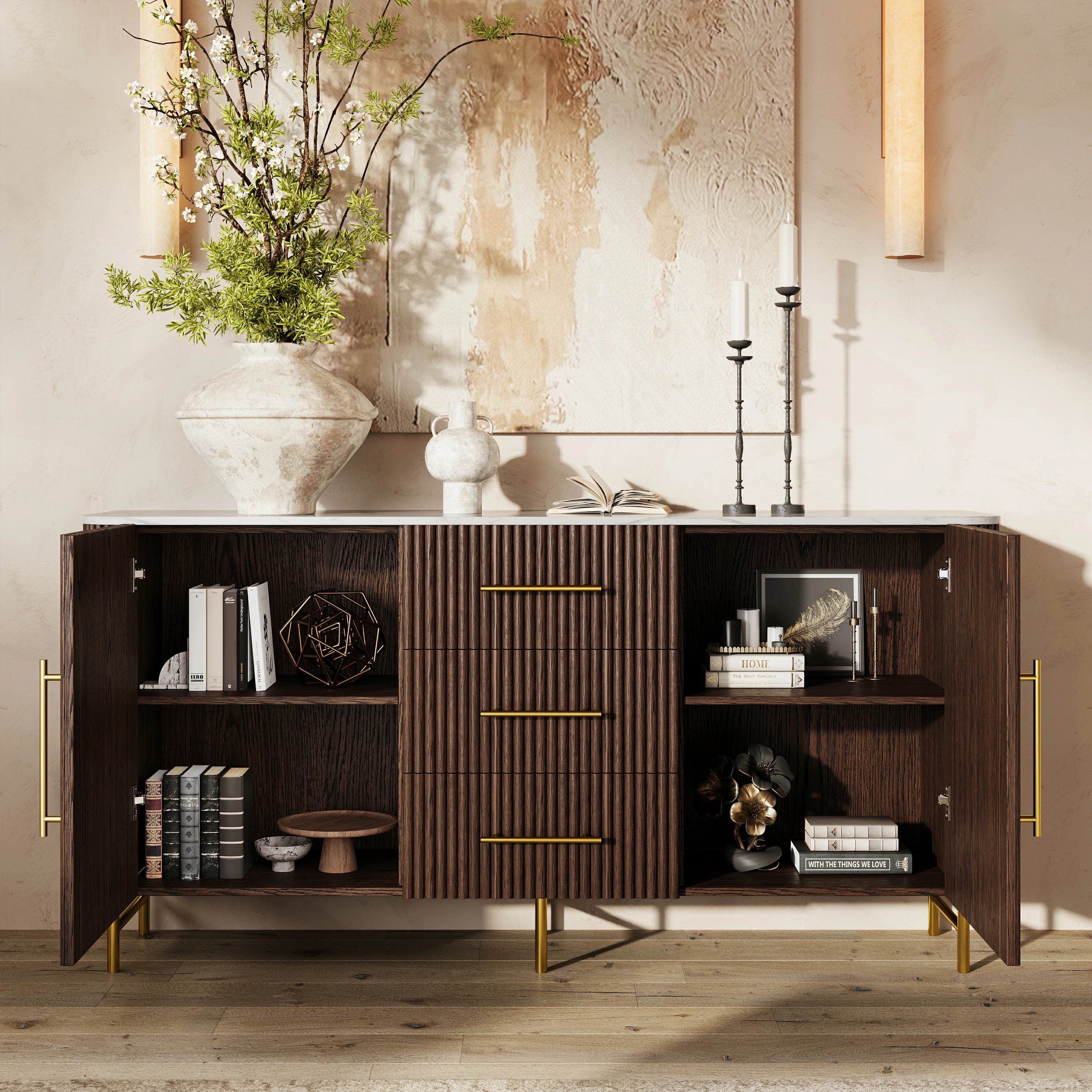 Riley Oak Sideboard 67"W