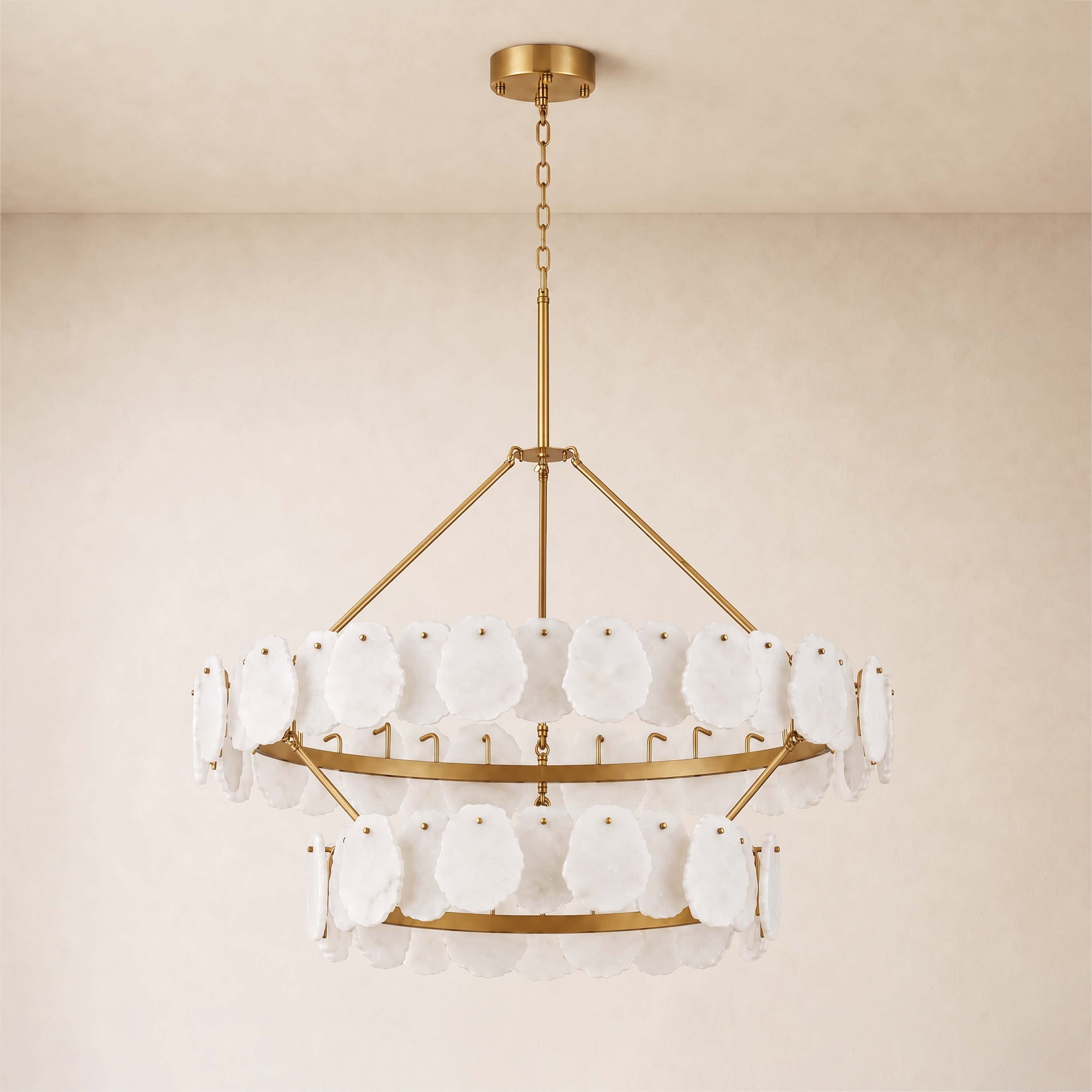 Moira Alabaster Custom Round Chandelier 48"D