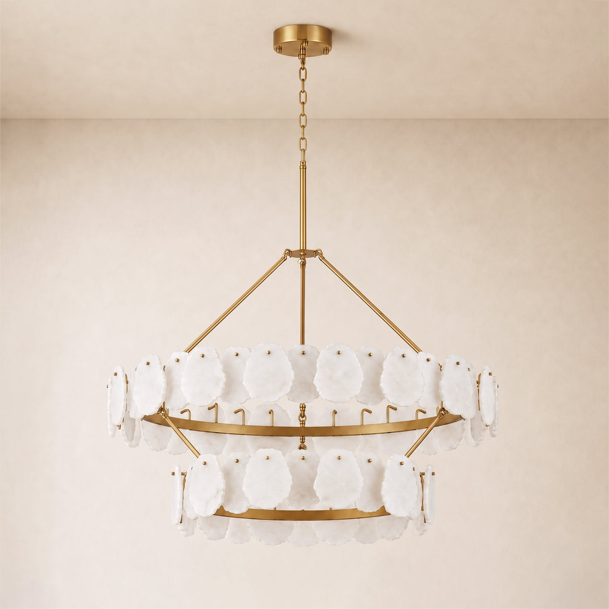 Moira Alabaster Custom Round Chandelier 48"D