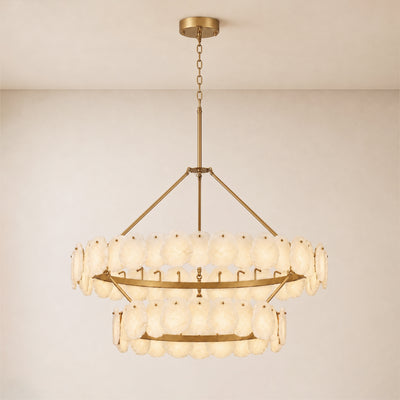 Moira Alabaster Custom Round Chandelier 48"D