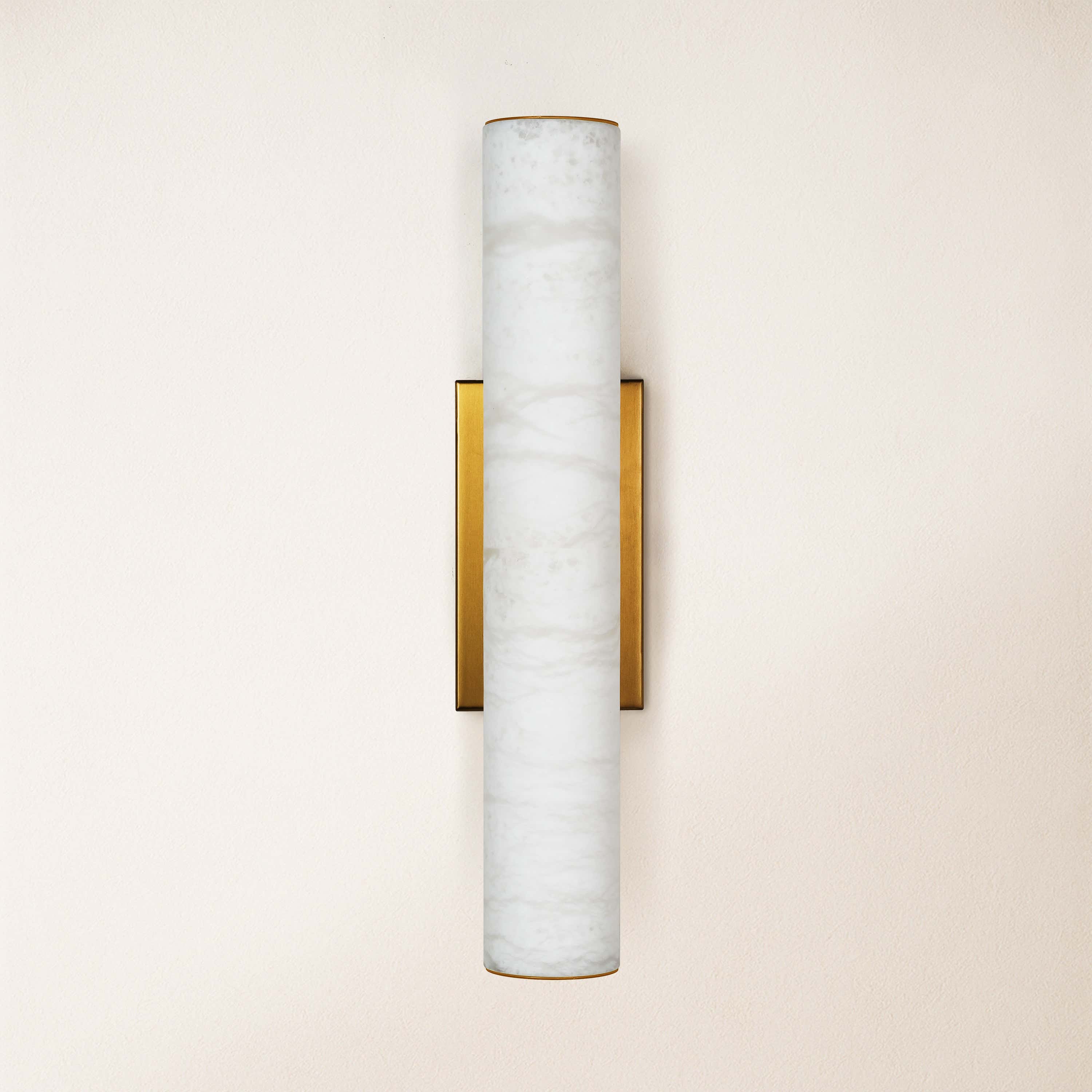 Sylvia Palladian Alabaster Wall Sconce 50cm H
