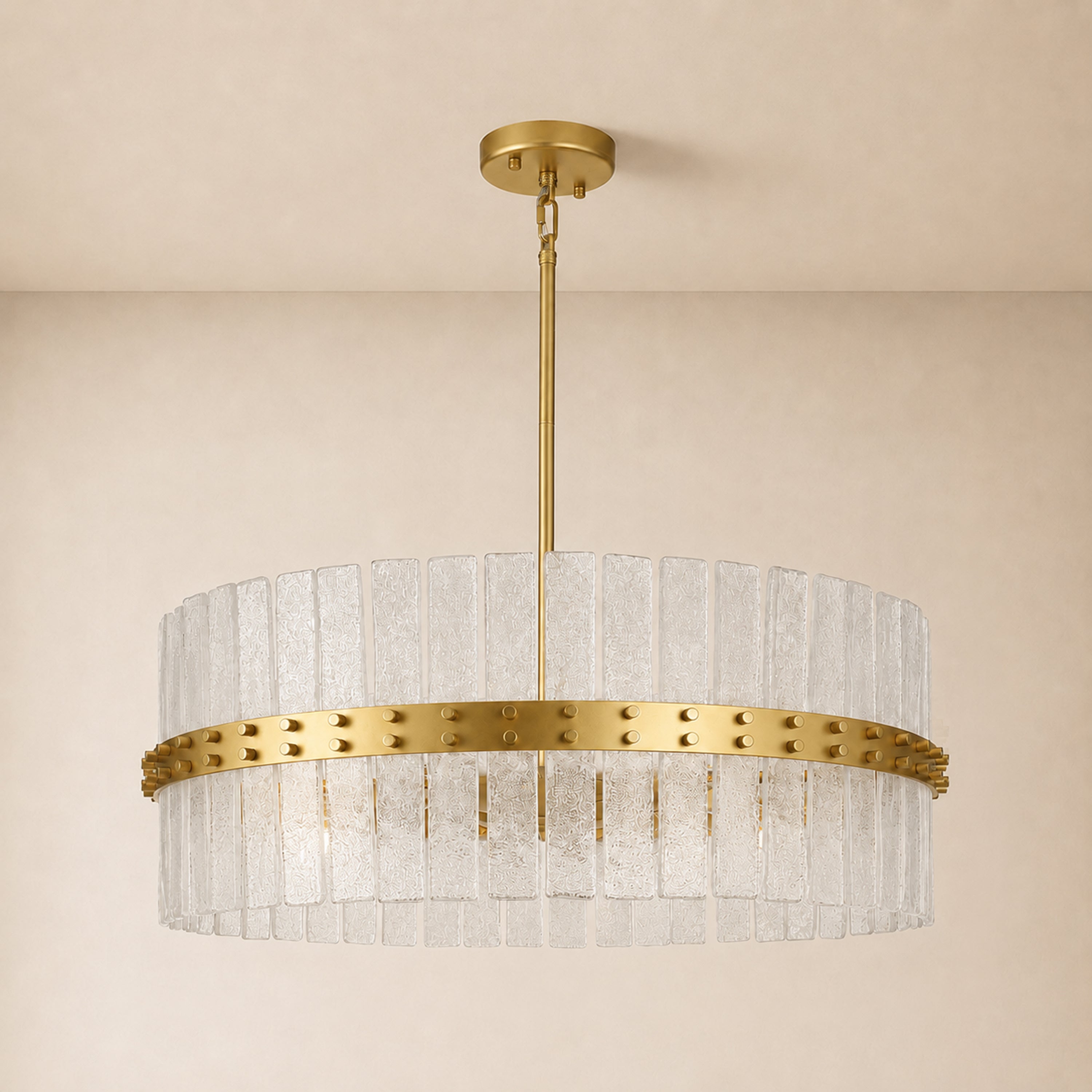 Mariselle Bubble Glass Round Chandelier 28"D