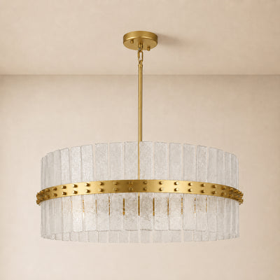 Mariselle Bubble Glass Round Chandelier 28"D