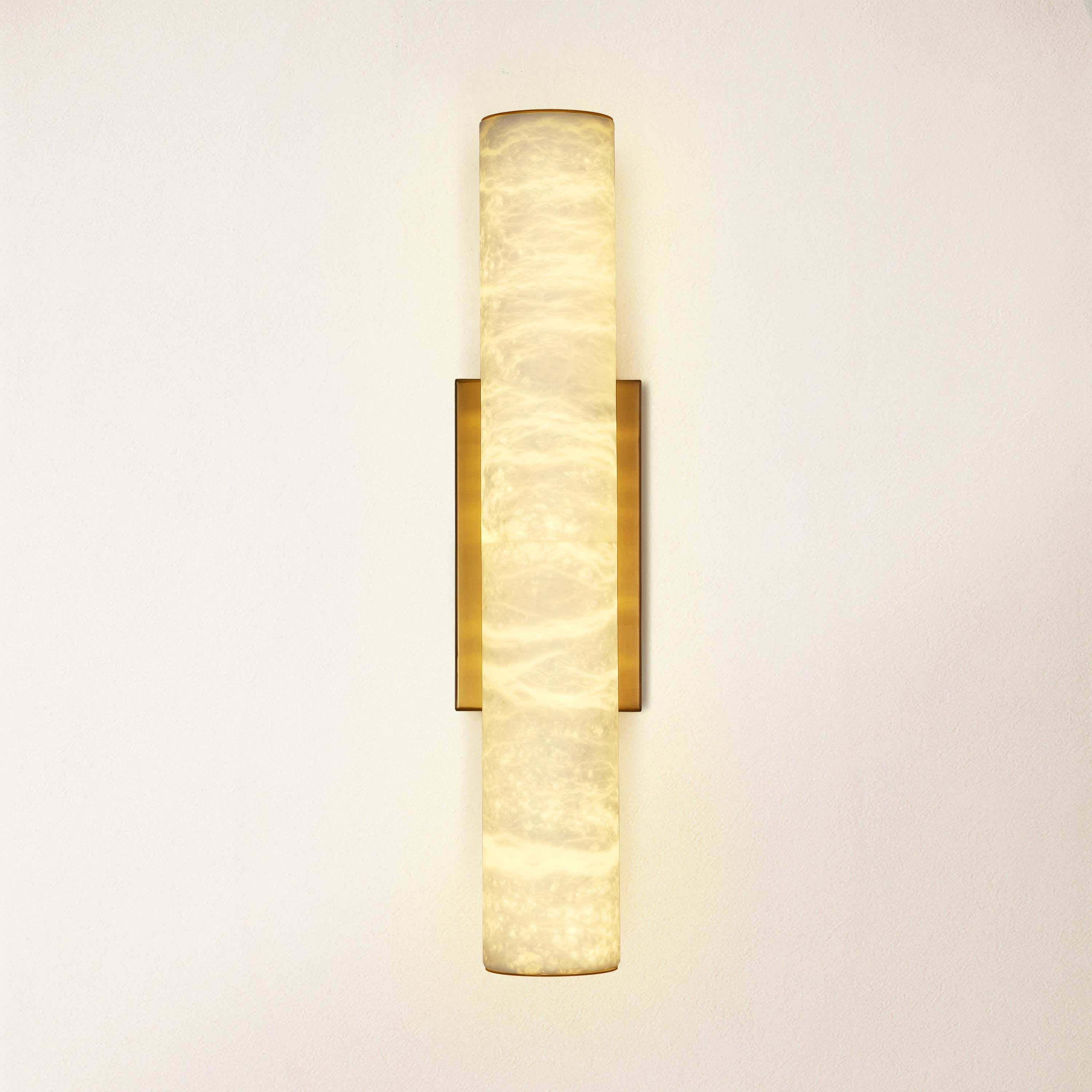 Sylvia Palladian Alabaster Wall Sconce 50cm H