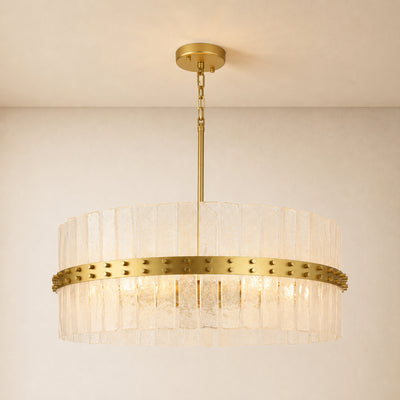 Mariselle Bubble Glass Round Chandelier 28"D