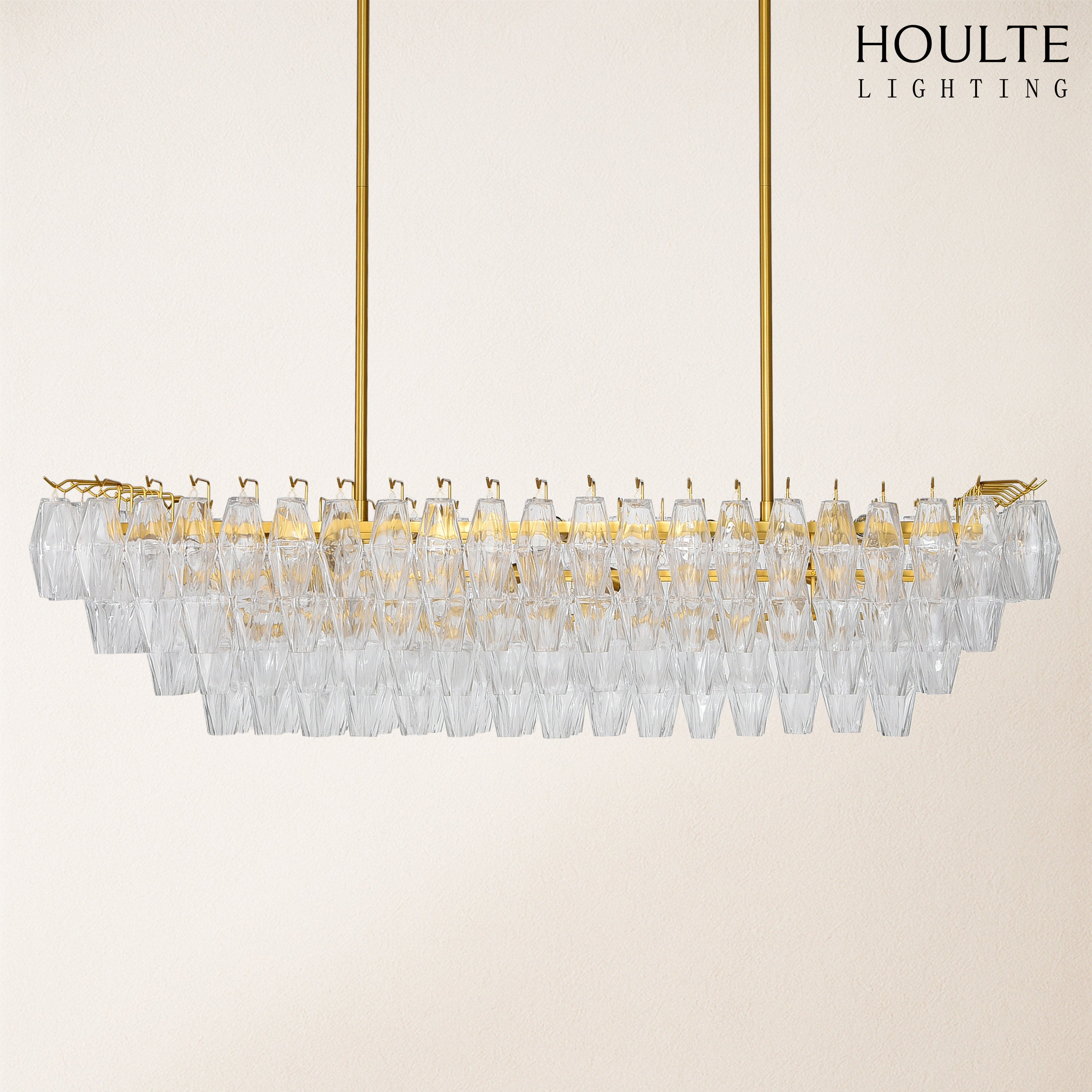Celestial Drop Glass Crystal Glass Chandelier 137cm W