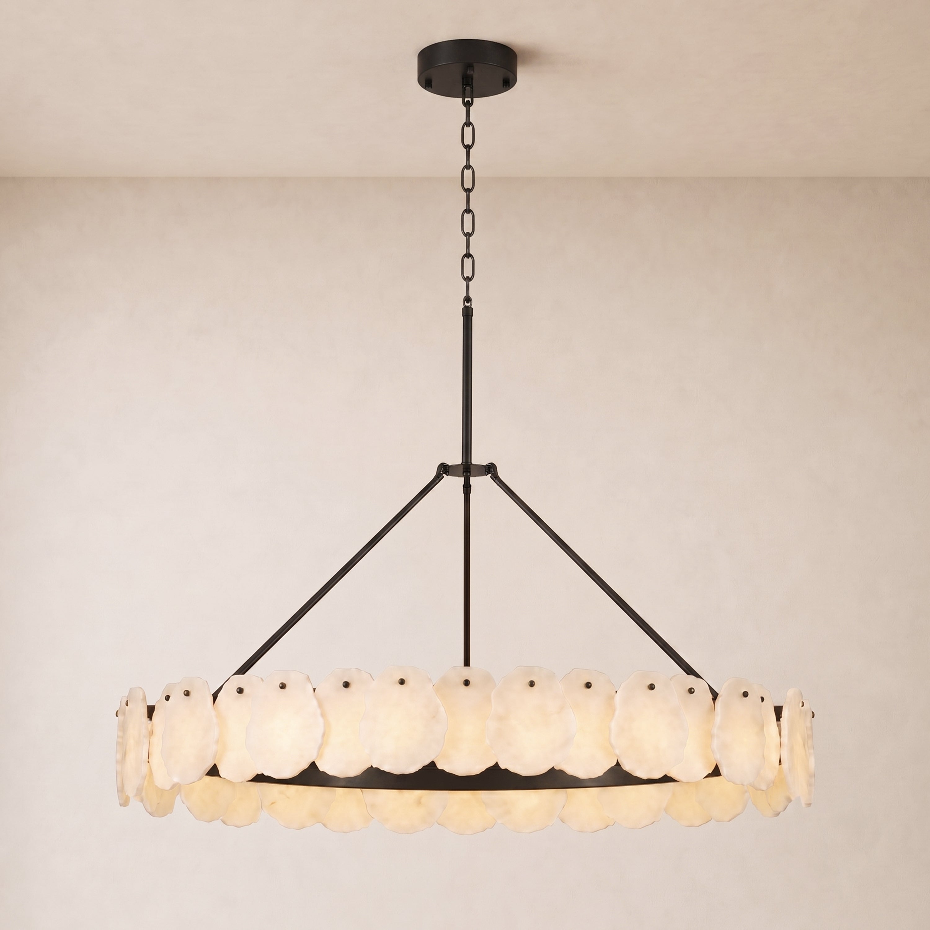Moira Alabaster Custom Round Chandelier 48"D
