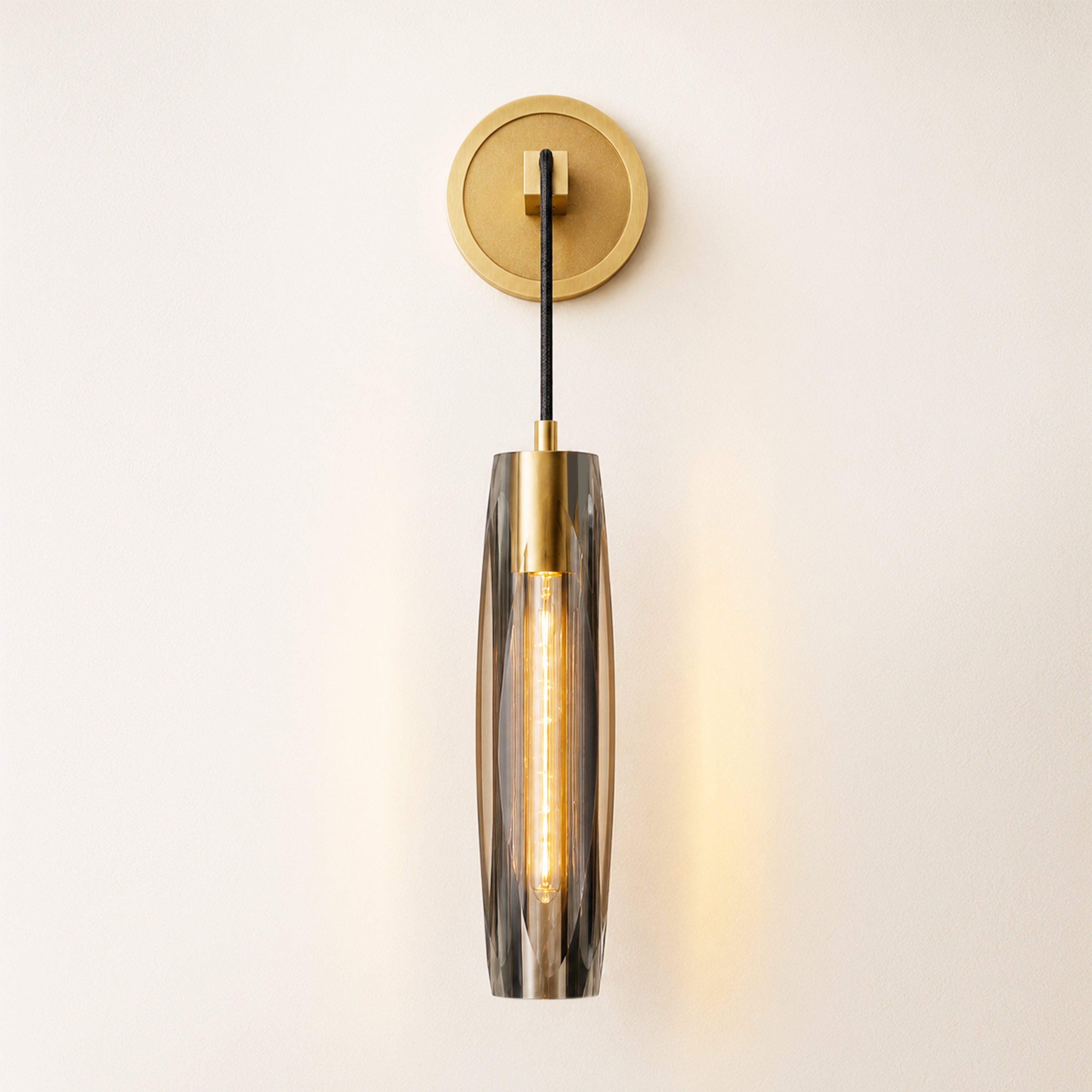 Virelle Smoke Crystal Wall Sconce