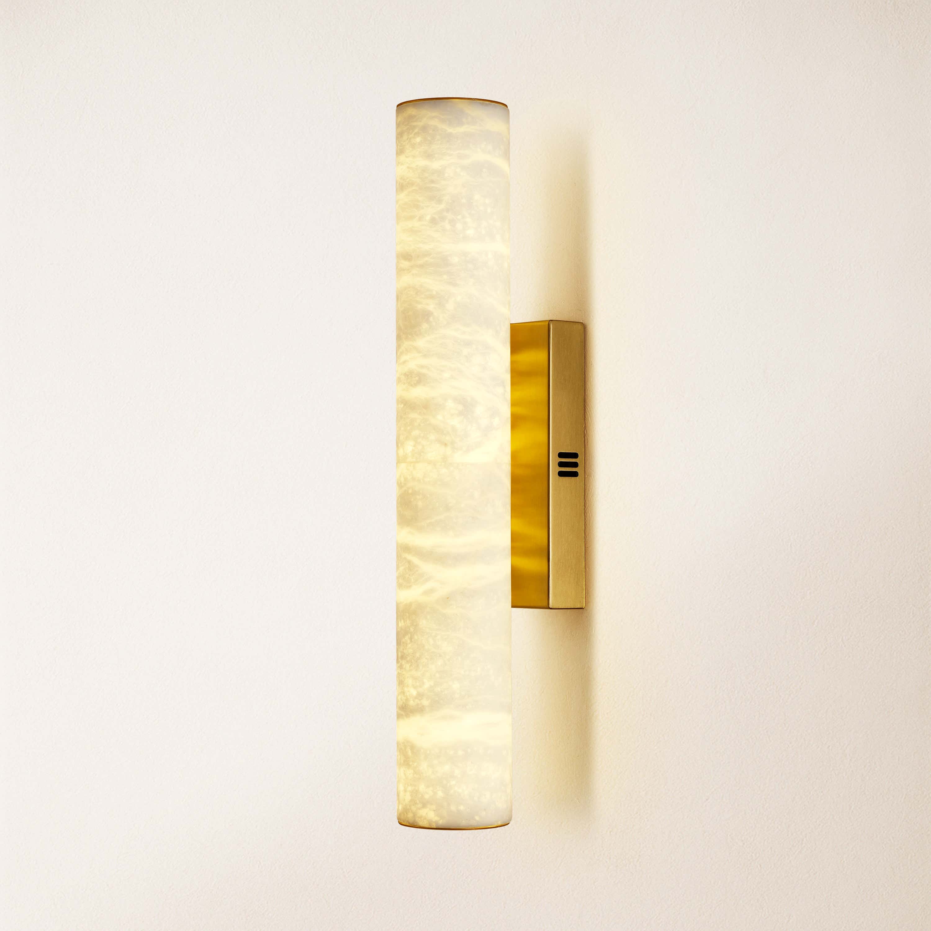 Sylvia Palladian Alabaster Wall Sconce 50cm H