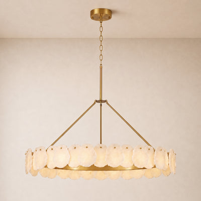 Moira Alabaster Custom Round Chandelier 48"D