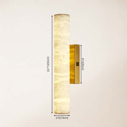 Sylvia Palladian Alabaster Wall Sconce 50cm H