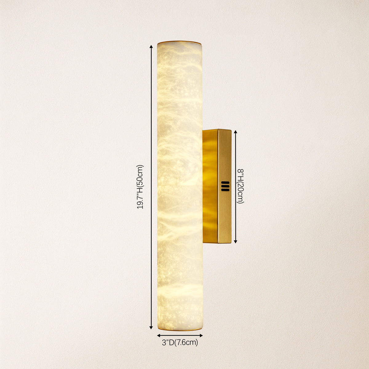 Sylvia Palladian Alabaster Wall Sconce 50cm H