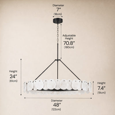Moira Alabaster Custom Round Chandelier 48"D
